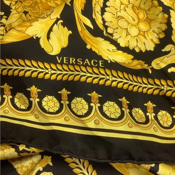 Versace Barocco Silk Scarf Unisex
